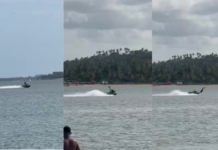 Vídeo: Piloto de moto aquática é arremessado ao mar após colisão em área de maré baixa